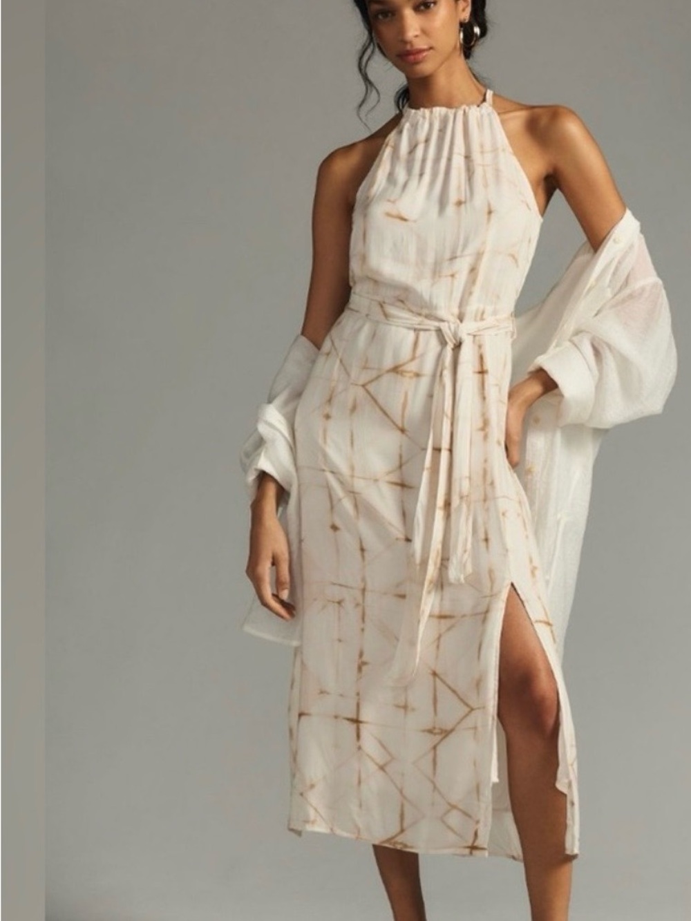 Cloth & Stone Side Slit Halter Dress XL